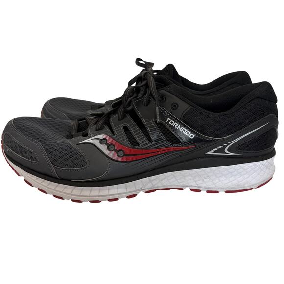 Saucony - Tornado 2 - Versafoam Running Sneaker Shoes - Black/Red- Men\'s 12.5 main image 10
